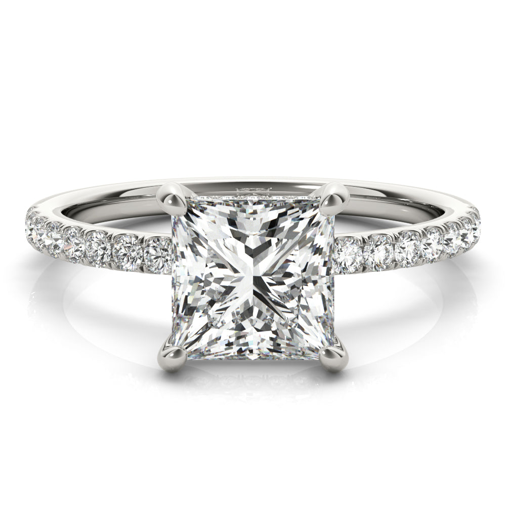 Noa Princess Diamond Solitaire Engagement Ring-VIRABYANI